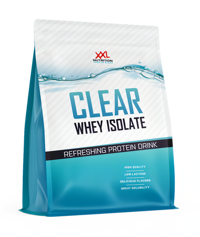 XXL Nutrition's Clear Whey Isolate in refreshing flavors, a light and clear protein drink for athletes and fitness enthusiasts in Malta