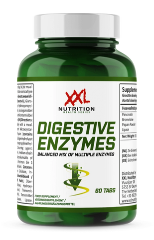 XXL Nutrition Malta’s Digestive Enzymes, designed to enhance nutrient absorption and digestion, available in easy-to-swallow tablets.
