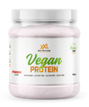 Strawberry-flavored vegan protein from Malta, ideal for a refreshing post-workout drink.