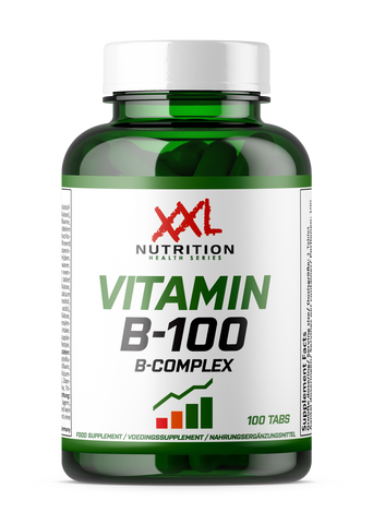 XXL Nutrition's Vitamin B Complex capsules in Malta, designed to boost energy and recovery for athletes and fitness enthusiasts, supporting optimal health