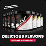 Blast Pre-Workout flavour range with caffeine-free options from XXL Nutrition Malta