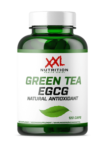 XXL Nutrition Malta’s Green Tea EGCG capsules, packed with antioxidants for health and weight management.