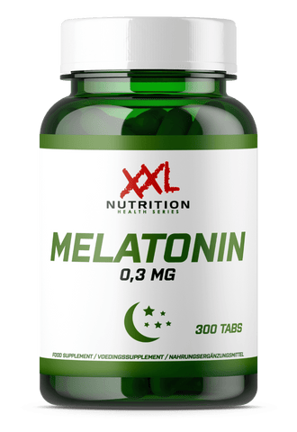 XXL Nutrition Malta’s Melatonin 0.3mg tablets, designed to help you fall asleep faster and reduce jet lag symptoms.