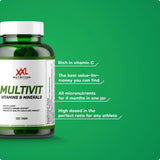 Multivit 120 tabs with vitamins and minerals for daily supplement routines in Malta